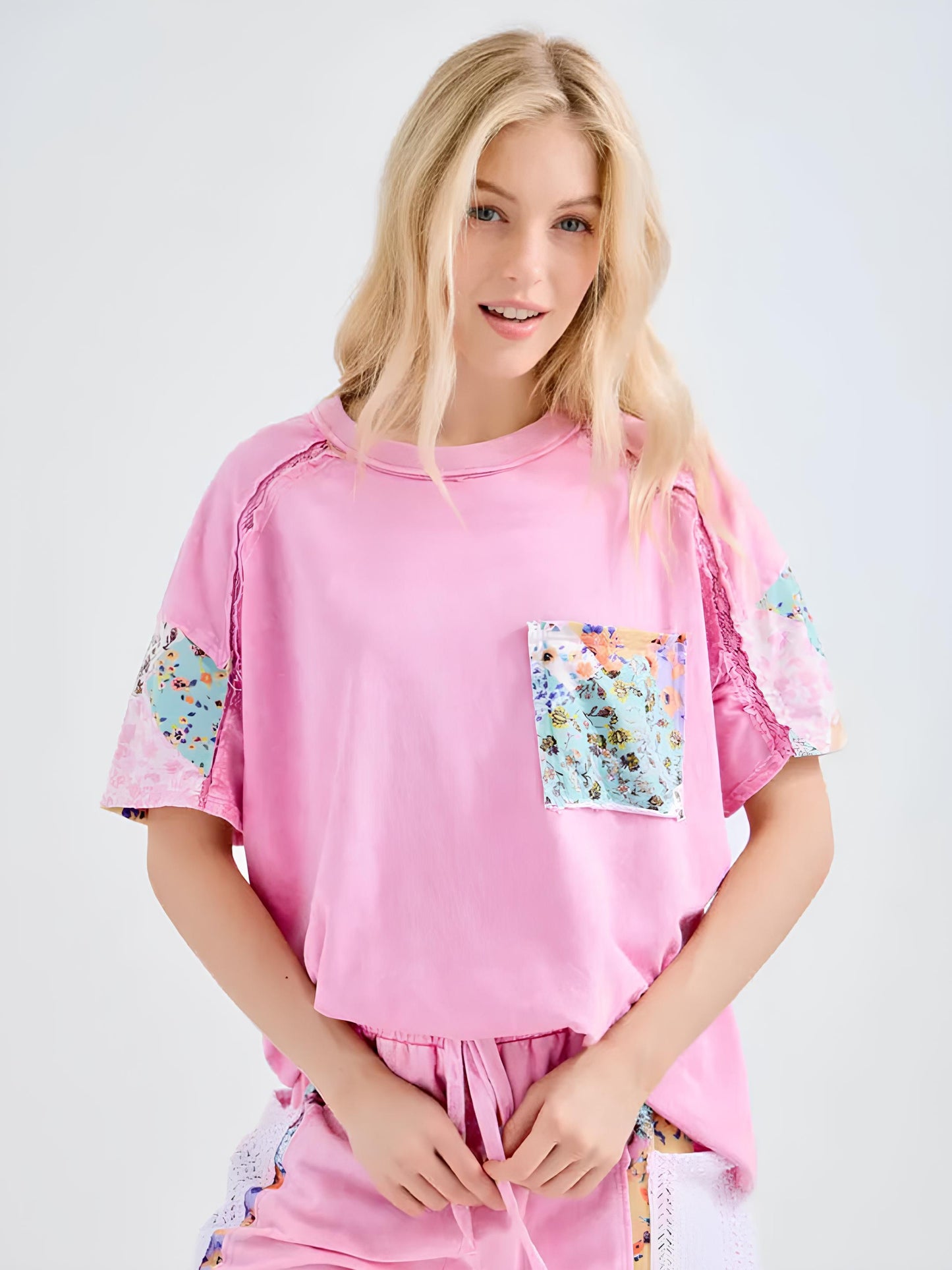 Bubblegum Pink Floral Tee
